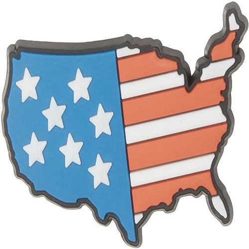 Crocs Jibbitz-Schuh-Anhänger für Erwachsene – American Pride Schuh-Anhänger für Damen und Herren, Unisex, USA-Flagge, Einheitsgröße