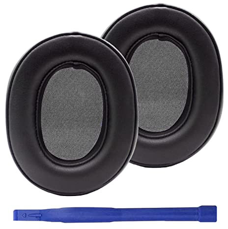 Adhiper WH-1000XM5 - Cuscinetti auricolari compatibili con cuffie Bluetooth wireless Sony WH-1000XM5, cuscinetti di ricambio in morbida pelle proteica e memory foam (cucito, nero)