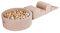MEOWBABY Parco Giochi in Schiuma con Piscina di Palline 90x30cm/200 Palline per Bambini - Blocchi Morbidi, Velluto, Ecrù: Bianco/Beige