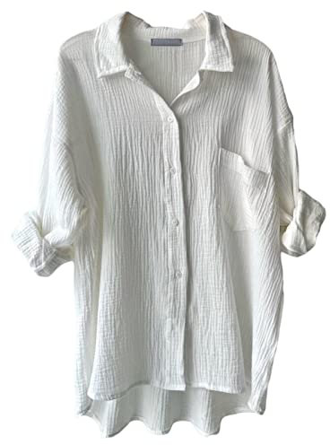 Geagodelia Damen Zweiteiler Elegant Hosenanzug Sommer Outfits Kleidung 2 Teiler Set Bluse Top + Shorts Y2k Aesthetic Clothes Loungewear Anzug (A - Weiß, S)