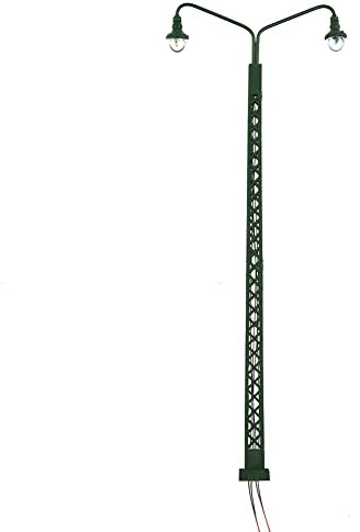 5PCS Modell Eisenbahn Lichter, Led Laternenpfahl Lampen, Gitter-Mast Licht H0 1:87 Licht Layout