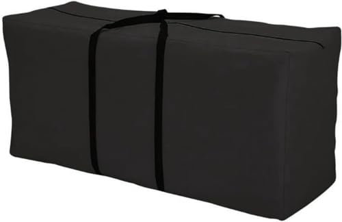 SEIYOGDS Sac de Rangement pour Meubles de Jardin, Tissu Oxford Imperméable Résistant aux UV Et Résistant aux Déchirures avec Poignée de Transport et Sac de Rangement Inclus (Noir, 173x76x51cm)
