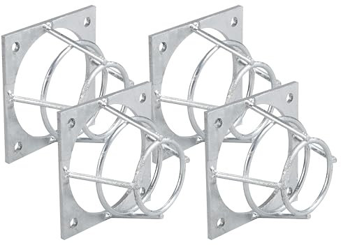 Windhager Nesträuberschutz für Nistkästen, sicherer Fluglochschutz, Spechtschutz, Zubehör für Nistkasten, 7 x 7 x 4 cm, 07471, Silber (Packung mit 4)