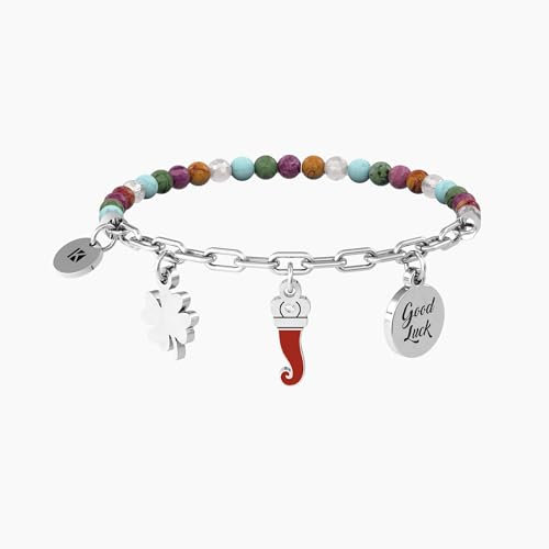 KIDULT - Bracciale in acciaio 316L pietre smalto cristalli | Symbols
