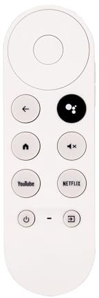 Riry Remplacement Vocale Google Telecommande Chromecast TV 4K Snow Streaming Player, télécommande vocale pour G9N9N GA01409 GA01919 GA01920 GA01923 GA02463 GA02464