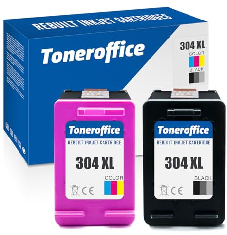 304 Druckerpatrone XL Multipack 2er-Set für HP 304 XL N9K08AE Schwarz und 304 XL N9K07AE Color Druckerpatronen Kompatibel 1x Schwarz (ca. 300 Seiten) 1x Color CMY (ca. 300 Seiten)