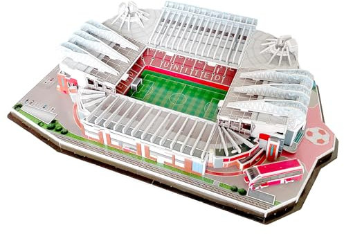 Habarri Old Trafford Stadion Puzzle 3D - 3D Puzzle-Stadion - 3D Fußballstadion für Kinder und Erwachsene - Modell eines Fußballstadions - Modellbau - 138 Elemente
