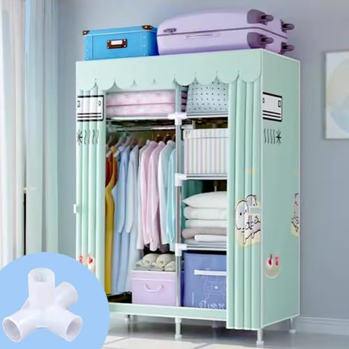 Leinwand-Kleiderschrank, Stoff-Kleiderschrank, tragbare Kleiderschrank-Regale für Schlafzimmer, Aufbewahrungs-Organizer-Schrank mit Stoffbezug, für Schlafzimmer, Garderobe und Ankleidezimmer