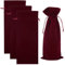 Beebeecraft 4Pcs Red Velvet Wine Gift Bags 14.76x5.98in Reusable Wine Bottle Drawstring Bag Champagne Packing Wrapping Pouches for Christmas Birthday Dinner Wedding Holiday Party
