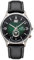 UMR RUHLA Armbanduhr, für Herren, Quarz, Titan, Lederarmband, Mineralglas, wasserdicht bis 5 bar - Made in Germany, Farbe:grünlich