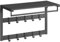 VASAGLE Wandgarderobe, mit Ablage, Wandregal mit 10 abnehmbaren Haken, Hängeregal, Wandmontage, 2 Garderobenleisten, Kleiderstange, für Flur, Schlafzimmer, Badezimmer, anthrazitgrau-schwarz LCR101B04