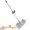 Rastrello per sabbia, pulci, vongole, in acciaio inox, con denti di squalo, setaccio per sabbia con manico lungo staccabile, rastrello per sabbia per spiaggia con foro esagonale da 40 cm