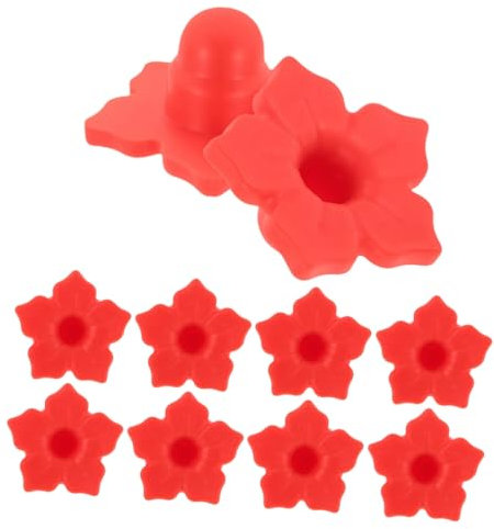 CANIGHT 10St vogelhäuschen Blumen Futterbehälter für Papageien Ersatzblumen für -Futterspender für Vogelliebhaber Vogelfutter Blumenersatzteile Fütterungsportteile Plastik