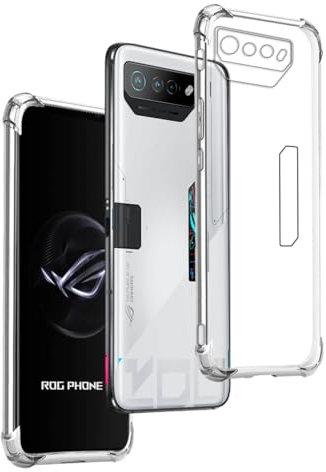 Coque Anti-Shock pour ASUS ROG Phone 7, TPU Transparent en Silicone Antichoc