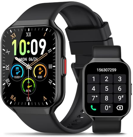 Montre Connectée Homme Femme avec Appel Bluetooth, 1.96 HD Smartwatch, 113+ Modes Sportifs, Montre Connectee Sport Etanche IP68 avec Sommeil/Cardiofrequencemetre/Podometre, pour Android/iOS