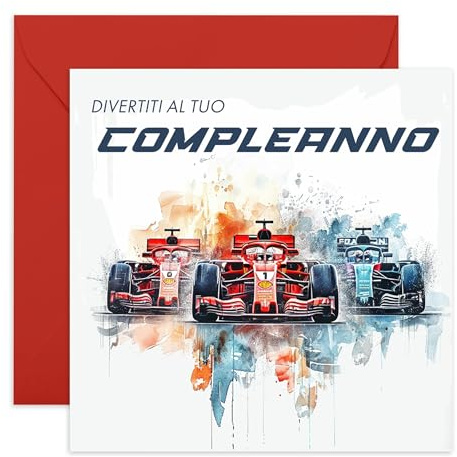 Central 23 Biglietto d'auguri di compleanno F1 BIRTHDAY - Perfetto per festeggiare con un design di Formula 1 ad alta velocità - Ideale per aggiungere un tocco