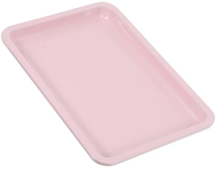 Ipetboom Stainless Steel Jewelry Storage Tray Pink Nail Tool Dish Small Multi-use Display Organizer for Home and Desktop