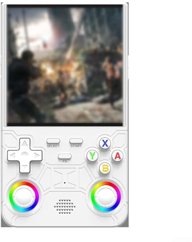 R36 Ultra 128 GB Handkonsole mit 10,2 cm (4 Zoll) HD-Bildschirm, entworfen für Retro-Spielesammlung und -spielen (Whtie)