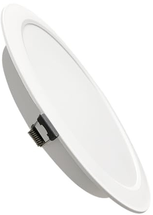 LUXULA LED Einbauleuchte rund Weiß Ø173x26mm, 12W 1200lm, IP44 | CCT 2700K 4000K 6000K einstellbar, IP44 Einbaustrahler flach, LED Deckenstrahler 230V für Bad, Küche und Innenräume