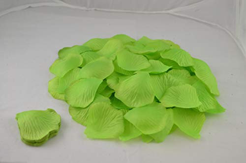 Creativery 100 Stück Rosenblüten (hell grün 556) // Rosenblätter Blütenblätter Streudeko Blüten Blätter Tischdecko Hochzeit Party