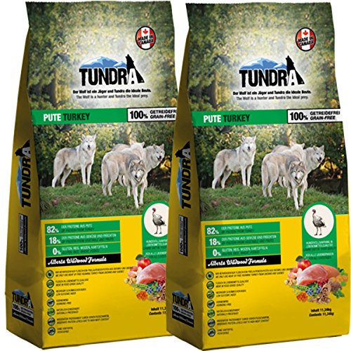 Tundra Hundefutter Pute - getreidefrei (2 x 11,34kg)