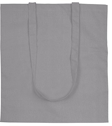 eBuyGB Pack of 5 Plain Natural Resuable Cotton Shopper Tote Shoulder Canvas Shopping Grocery Bag, Grey,40 x 36cm