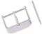 Baoblaze Watch Strap Buckle, Uhrenarmbänder Ersatzschnalle, Silber Poliert Schultern Schließe Zunge Schnalle, Watch Band Buckle Replacement, Quadratische Uhrenschnalle für Uhrenarmband, Silber 14mm