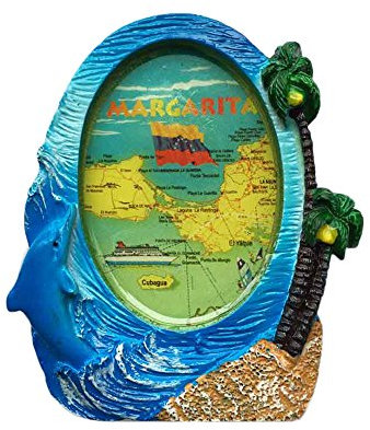 Margarita Venezuela 3D-Kühlschrankmagnet, Reiseaufkleber, Spiegel-Stil, Souvenir, Dekoration für Zuhause und Küche, Margarita Venezuela Kühlschrankmagnet