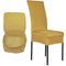 High-Back Chair Covers for Dining Room Chairs – Spandex Stretch, Universal Armless Chair Protective Slipcover, Removable & Washable for Kitchen, Wedding, Party, Banquet & Hotel, Gold, Pack of 6