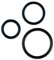 Sandritas 3x Penis-Ringe aus Silikon - dehnbare Eichelringe - Sextoy für Männer - Silikon-Ringe - Hoden-Ringe - Cock-Rings - Schwarz - 3er-Set