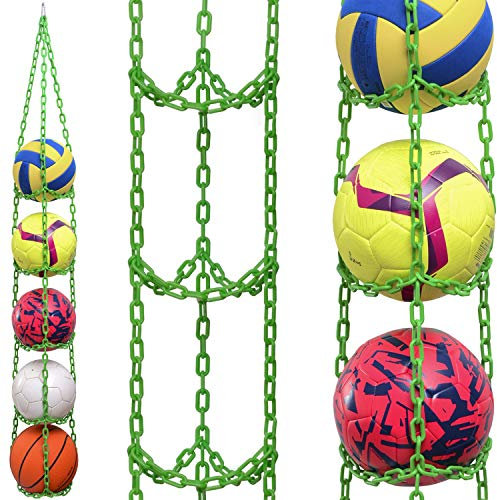 Vailantes Ballaufhänger - Fußball Volleyball Basketball Originaler Ballhalter Fussball Deko Aufbewahrung Kinderzimmer Regal Hängendes Regal Ball Kinder Fussball Geburtstag Regal Hängend (Grün)