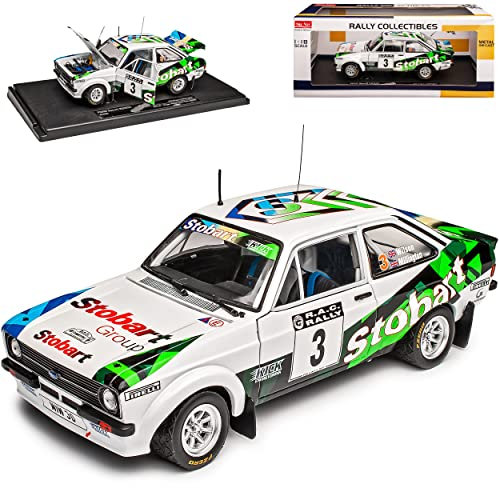 Sun Star Ford Escort RS1800 Wilson Millington Gewinner Roger Albert Clark Rally 2008 1/18 Modell Auto mit individiuellem Wunschkennzeichen