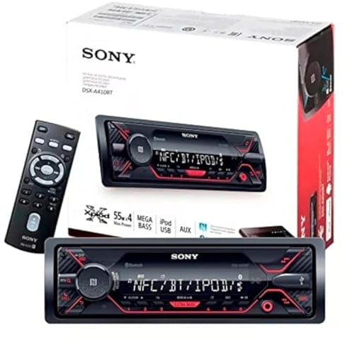 Sony DSX-A410BT Single Din Bluetooth Front USB AUX Car Stereo Digital Media Receiver (No CD Player)