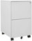 vidaXL Aktenschrank mit Rollen Rollcontainer Bürocontainer Schubladenschrank Büroschrank Stahlschrank Metallschrank Schrank Hellgrau 39x45x67cm Stahl