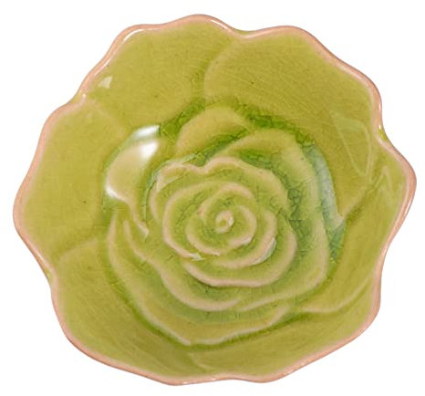DOITOOL Piatto per salsa in ceramica a forma di fiore ciotole per salsa per immersioni piatti per antipasti piatti da portata piattini ciotola per diffusore di olio essenziale per caramelle frutta