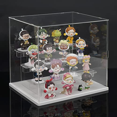 KHayRovies Acryl Vitrine, Schaukasten vitrine, Transparente Aufbewahrungsbox, Plexiglas Vitrine Staubdichter Schutz Aufbewahrung für Sammlerstücke Action Figuren Spielzeug (31.5 x 24 x 29.5 cm)