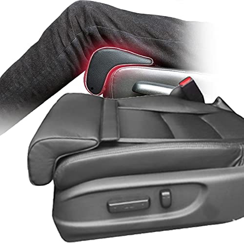 IXART Support de Jambe de Modification de siège d'auto, Coussin de Jambe d'extension de Soutien de Cuisse, Coussins de siège prolongés de Voiture, utilisé dans Voitures Trains Bureaux Maisons,Black
