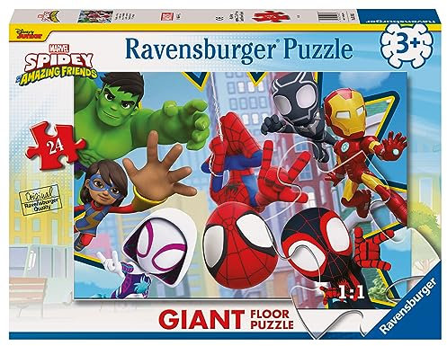 Ravensburger Marvel Spiderman Spidey & His Amazing Friends 24 Piece Giant Floor Jigsaw Puzzle for Kids Age 3+