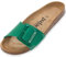 Palado Pantoletten Damen Malta EGS Matt – bequeme Sandalen Made in Spain - Hausschuhe mit dämpfendem Kork-Fußbett - modische Sommerschuhe Grün UK5,5 - EU38