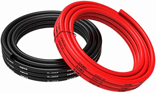 YUNIQUE GREEN-CLEAN-POWER - Cavo Silicone 8 AWG, 5m Flessibile | Alta Resistenza Temp -60°C +200°C | Tensione 600V, Rosso, Rame, per Progetti Elettronici, RC, Collegamenti Alimentazione