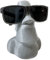 LAYERSMITH® MOAI Brillenhalter in Farbe Granitgrau [MADE IN GERMANY] Brillenständer aus Biokunststoff | Schreibtisch Dekoration | Geschenk | Dekoration & Ordnung zu Hause