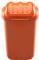 Home Centre Flip Top Plastic Waste Bin 30 Litre Orange Kitchen Office School Work Recycling Disposable Trash Dispenser Household Recyclable Rubbish Bin Easy Cleaning