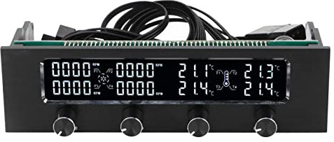 NestNiche Adjustable Speed PC Fan Controller with LCD Display Temperature Controller for Graphics CPU Cooling