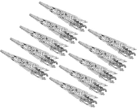 PATIKIL 41mm Corsage Décoratif Support, 10 pcs Broche Broche Vase Poche Boutonnières Support pour Mariage Fête DIY Artisanat, Argent Ton