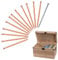 MFCGHXR 4 Inch (100 mm) 12 Pieces Copper Nails Large Long for Killing Trees, Stump Removal Spikes with 1 Piece 4 Inch Steel Nail, Storage Box Included