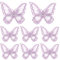 8 Stück Haarklammer Schmetterling Spitzen Schmetterlings Haarspange Lila Mini Butterfly Kinder und Mädchen Party Dekoration(Lila)