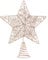 VEYLIN Christmas Tree Topper,Champagne Glittered Hollow Christmas Tree Topper Star for Christmas Tree Ornament(Champagne)