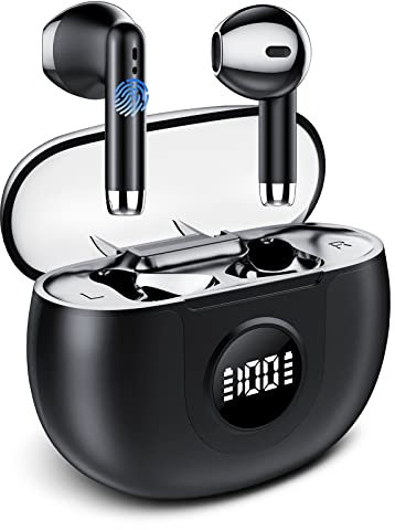 aowoka Bluetooth Kopfhörer, Kopfhörer Kabellos Bluetooth 5.3 mit Mikrofon, in Ear Kopfhörer mit LED Anzeige, Tiefer Bass, USB-C, 40 std Spielzeit, IPX7 Wasserdicht, HiFi Stereoklang