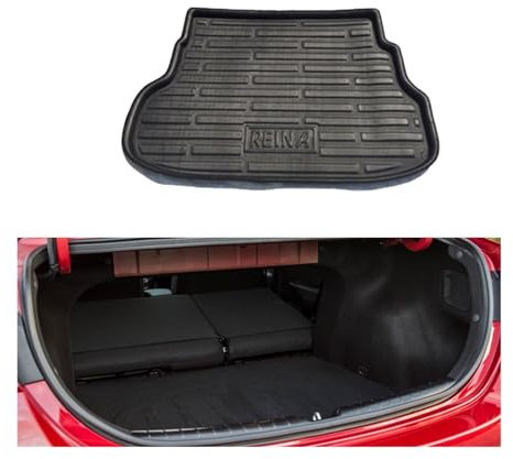 HONMER Kofferraummatten, Wasserdichte Teppichunterlage Für H&YUNDAI Für Verna Für Solaris Für I25 Für Accent RB 2011-2018 Kofferraumschutz Für Den Hinteren Kofferraum Schutzpolster für Kofferraumverkl