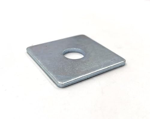 Greened House Rondella quadrata zincata M10, 40 mm x 40 mm x 2 mm di spessore, confezione da 10